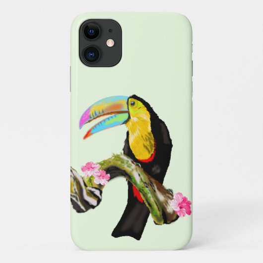 Toucan Bird iPhone Case - Custom Colors (Rückseite)
