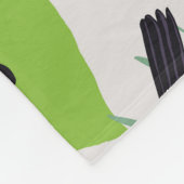 Toucan Bird: Palm Blätter Pattern Fleecedecke (Ecke)