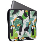 Toucan Bird: Palm Blätter Pattern Laptopschutzhülle (Vorne Rechts)