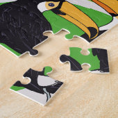 Toucan Bird: Palm Blätter Pattern Puzzle (Seite)