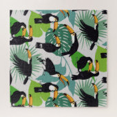 Toucan Bird: Palm Blätter Pattern Puzzle (Horizontal)