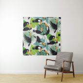 Toucan Bird: Palm Blätter Pattern Wandteppich (Beispiel (Horizontal))