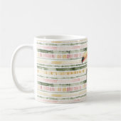 Toucan Bird Pink Green Stripes Kaffeetasse (Links)