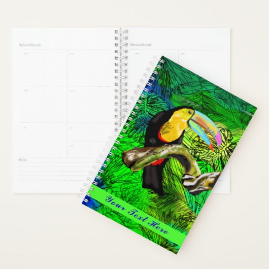 Toucan Bird Planner - Ihr Text - Name Planer (Anzeige)
