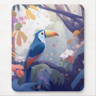 Toucan Bird Portrait Animal Painting Wildlife Free Mousepad