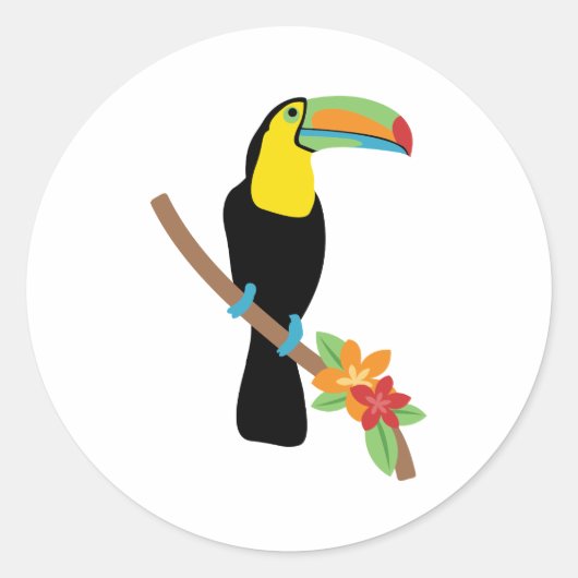 Toucan Bird Runder Aufkleber (Vorderseite)