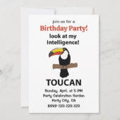 Toucan Bird Tropical Funny Birthday Einladung (Vorderseite)