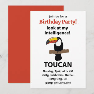 Toucan Bird Tropical Funny Birthday Einladung