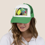 Toucan Bird Trucker Hat Toco Truckerkappe<br><div class="desc">Exotic Tropical Toco Toucan Bird - Malerei Migne Wasserfarbe Schöne Farben</div>