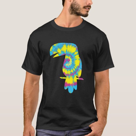 Toucan Bird Tye Die Tropical Animal Toucans Niedli T-Shirt (Vorderseite)