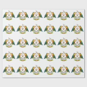 Toucan Birdie Club Tropisches Golf-Geschenkpapier Geschenkpapier