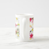 Toucan Birds, Passion Blume, Plumeria Tropical B Porzellantasse (Rückseite)