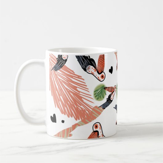 Toucan Birds Summer Tropical Greenerity Art Kaffeetasse (Links)