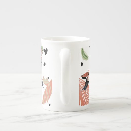 Toucan Birds Summer Tropical Greenerity Art Porzellantasse (Rückseite)