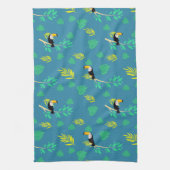 Toucan Blue und Green Tropenwald Geschirrtuch (Vertikal)