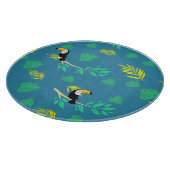 Toucan Blue und Green Tropenwald Schneidebrett (Ecke)