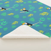 Toucan Blue und Green Tropenwald Sherpadecke (3/4)