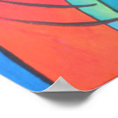 Toucan Childlike Cartoon Painting Poster (Ecke)