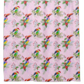 Toucan Christmas Pattern Duschvorhang (Vorderseite)