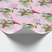 Toucan Christmas Pattern Geschenkpapier (Ecke)