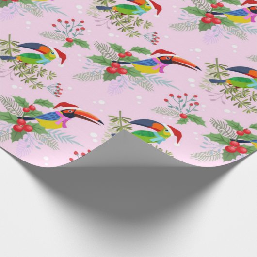 Toucan Christmas Pattern Geschenkpapier (Ecke)