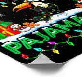 Toucan Christmas Santa Hat Pajama Shirt - Toucan L Poster (Ecke)