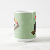 Toucan Christmas Snowflakes Kaffeetasse (Mittel)