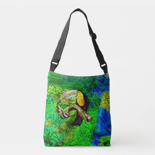 Toucan Crossbody Bag Toco Bird Tragetaschen Mit Langen Trägern (Vorderseite)