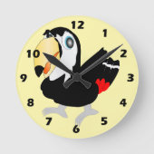 Toucan Design Runde Wanduhr (Vorderseite)