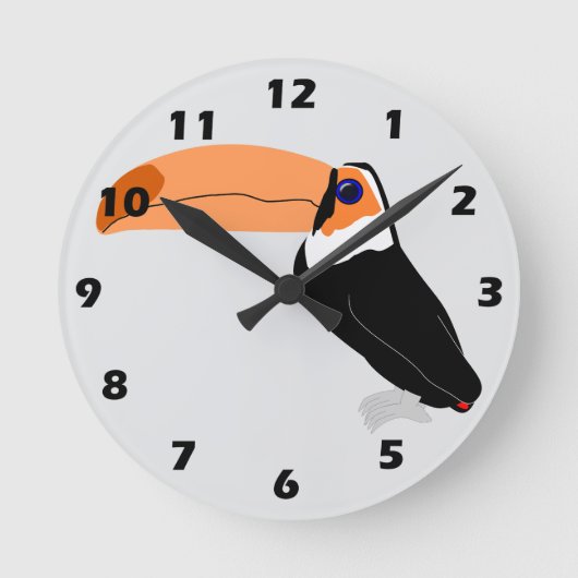 Toucan Design Runde Wanduhr (Vorderseite)