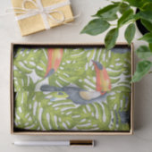 Toucan Dschungel-Vogel-Baum-Muster Seidenpapier (Geschenk)