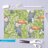 Toucan Dschungel-Vogel-Baum-Muster Seidenpapier (Handwerk)