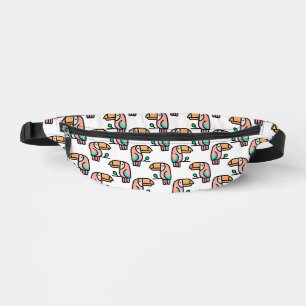 Toucan-Dschungelpastellmuster aus Regenbogen-Carto Bauchtasche