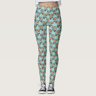 Toucan-Dschungelpastellmuster aus Regenbogen-Carto Leggings