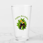 Toucan Duo Geburtstag Glas (Vorderseite)