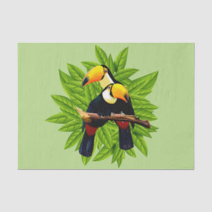 Toucan Duo Green Seidenpapier