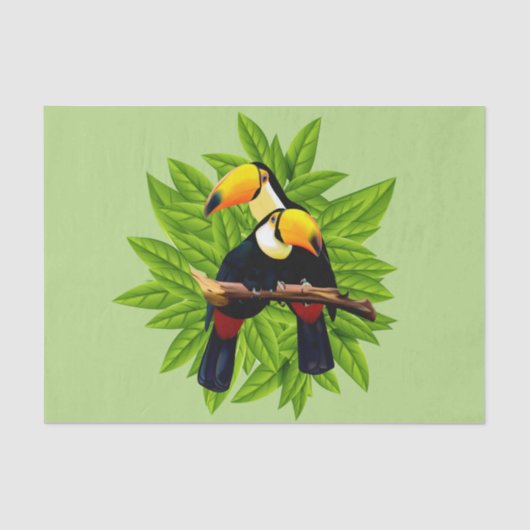 Toucan Duo Green Seidenpapier (Vorderseite)