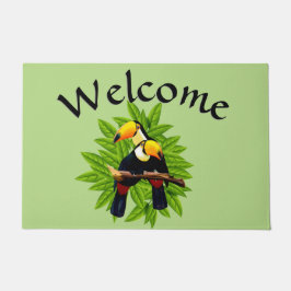 Toucan Duo Green Willkommen Fußmatte