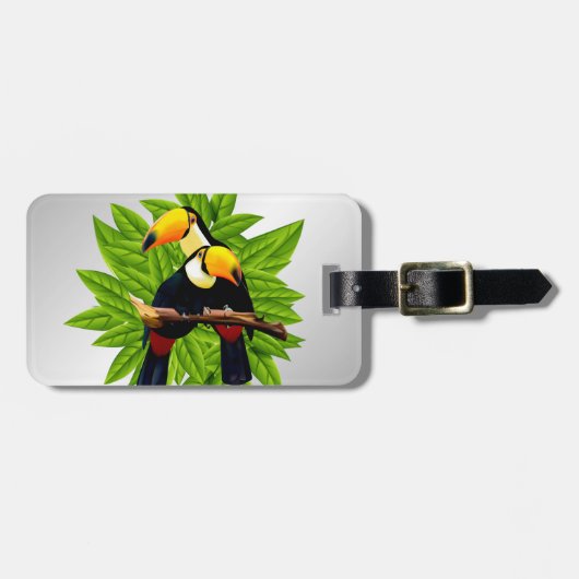 Toucan Duo Silver Gepäckanhänger (Vorderseite horizontal)