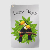 Toucan Duo Silver Golfhandtuch (Vorderseite)