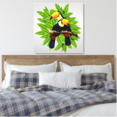 Toucan Duo Silver Leinwanddruck (Insitu (Schlafzimmer))