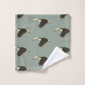 Toucan Exotic Animal Muster Sage Green Badhandtuch Set (Waschlappen)