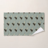 Toucan Exotic Animal Muster Sage Green Badhandtuch Set (Handtuch)