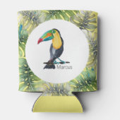 Toucan Exotic Watercolor Illustration Dosenkühler (Rückseite)