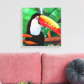 Toucan Exotic Wildlife Bird Wrapped Canvas Art Leinwanddruck (Insitu (Wohnzimmer))