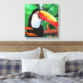 Toucan Exotic Wildlife Bird Wrapped Canvas Art Leinwanddruck (Insitu (Schlafzimmer))