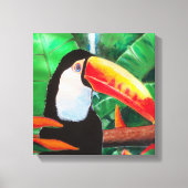 Toucan Exotic Wildlife Bird Wrapped Canvas Art Leinwanddruck (Vorderseite)