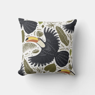 Toucan Family Throw Kissen