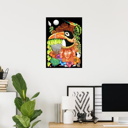 Toucan Fantasy Art Design Poster (Heimbüro)