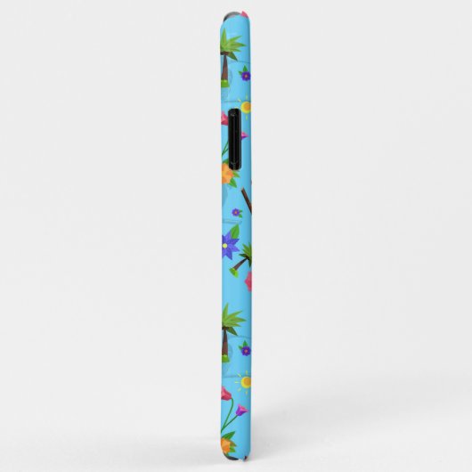 Toucan Flamingo und Arara nahtlose Vogelmuster Case-Mate iPhone Hülle (Hinten/Rechts)